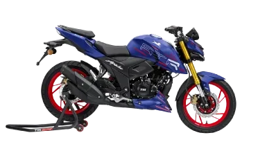 تیویاس آپاچی RTR 200 4V دوشاخ معکوس؛ تصویر همان مدل در منبع مرجع